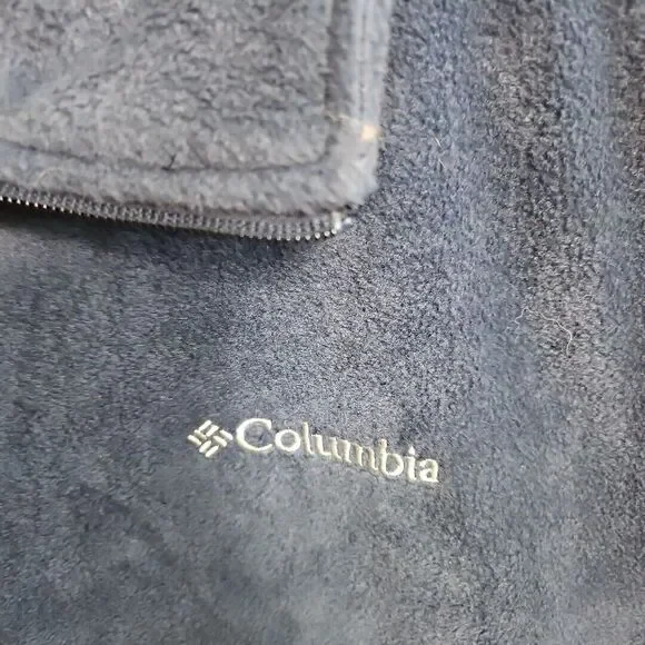 Columbia Men’s 2XL Fleece Zip Vest Navy Blue - Picture 3 of 10